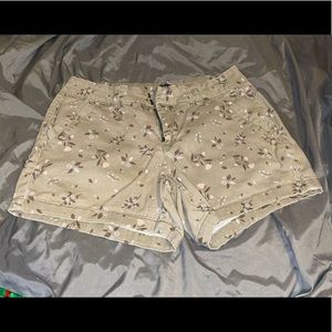 Khaki floral shorts